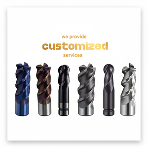 ดอกกัดปลายแหลม 4 ฟลุต ทำจากทังสเตนคาร์ไบด์ เคลือบ AlTin แบบ OEM/ODM - Product Image 1