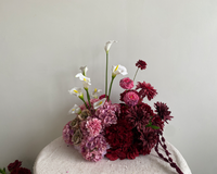 Centerpiece Bunga Pernikahan Kecil Gaya Baru, Bola Bunga Hydrangea Burgundy Hijau 30 Cm untuk Dekorasi Meja