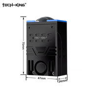 TECH-KING GT1 12V 24V Phare de calandre LED universel super lumineux 140W 6000K avec lentille de projecteur à faisceau bas/loin IP67 pour voiture et camion