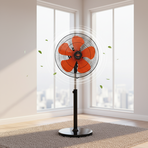 Ventilateur de sol sur trépied pour extérieur, en plastique, moteur AC, 3 vitesses, faible bruit, commande tactile, pour maison et voiture - Product Image 4