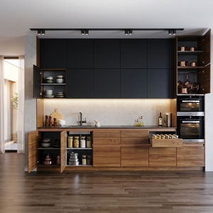 YALIG, vente en gros personnalisée, armoires de <span class=keywords><strong>cuisine</strong></span> modernes minimalistes en panneaux de mélamine écologiques, garantie 5 ans - Product Image 4