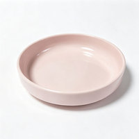 Assiettes de service rondes HCMA personnalisées avec logo, sans BPA, écologiques, colorées, en mélamine rose, 6,5 pouces, ensembles de vaisselle en gros