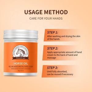 Crema de Manos con Aceite de Caballo Natural 80g, Humectante Nutritivo para Todo Tipo de Piel, Repara Grietas, Venta al Por Mayor - Product Image 4