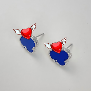Boucles <span class=keywords><strong>d</strong></span>'oreilles fines en argent sterling S925, 9,5 mm, trèfle à quatre feuilles, pierres naturelles, bijoux minimalistes pour femmes et hommes - Product Image 6