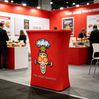 Stands d'exposition portables pliables promotionnels, comptoirs en tissu tendu, table de podium promotionnelle de haute qualité