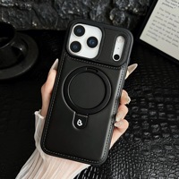 GSCASE Étui Haut de Gamme en Cuir d'Affaires Magnétique avec Support pour iPhone 16 Pro 15 14 13 12 Pro Max