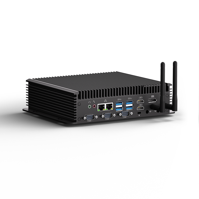 12th Gen Fanless Computer Intel I5 1235U 6*COM Dual  Industrial Embedded PC Box Support DIN Rail