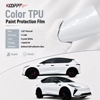 Film de protection de carrosserie de voiture KOOPPF en TPU blanc cristal, anti-UV, brillant, auto-réparateur, changement de couleur, épaisseur 7,5 mil