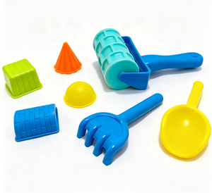 Set <span class=keywords><strong>di</strong></span> 7 Giocattoli da Spiaggia RTS: Paletta, Rastrello, Rullo, Stampi per Costruire Castelli <span class=keywords><strong>di</strong></span> <span class=keywords><strong>Sabbia</strong></span>, Kit Estivo per Bambini - Product Image 2