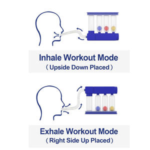 Boquilla Ajustable para Respiración Profunda, Entrenador de Función Pulmonar Casero con Dispositivo de Ejercicio de Tres Bolas para Entrenamiento de Respiración Pulmonar - Product Image 3