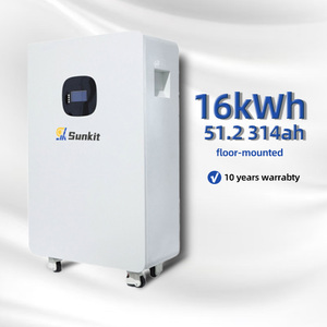 Batterie LiFePO4 SUNKIT 16 kWh 51,2 V 8000 cycles, haute qualité, résistance aux hautes températures, sur pied, à semi-conducteurs, pour - Product Image 4