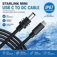 Câble adaptateur personnalisé 100W 20V Type C vers prise mâle DC, étanche IP67, câble d'alimentation 18AWG pour Starlink Mini