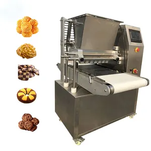 Hot Selling Eenvoudig Te Bedienen Kleine Commerciële Automatische Gecomprimeerde Biscuit Knapperige Koekjescake Depositor Maken Machine