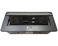 Büro-Konferenztisch Pop-up-Steckdose 12A EU-Stecker USB-Netzwerkanschluss Küchen-Tischsteckdose