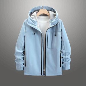 Veste d'extérieur unisexe tendance, coupe-vent, imperméable, respirante, légère, avec capuche, broderie personnalisée, idéale pour la randonnée - Product Image 2