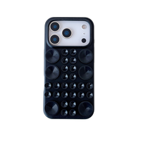 Coque de téléphone antichoc en silicone à bulles avec ventouse pour 17 Pro Max AIR 16/15/14/13