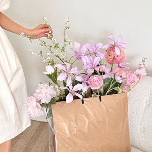 Ramo de Flores Artificiales de Seda Realistas al por Mayor, Mezcla de <span class=keywords><strong>Hortensias</strong></span>, Rosas y Orquídeas para Decoración de Bodas y Hogar - Product Image 6