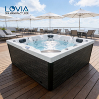 LOVIA Spot Goods Jacuzzi autoportant, bain à remous extérieur, spa d'extérieur, hydrothérapie, baignoire pour 5 personnes