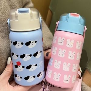 Botella de Agua Infantil con Dibujos Animados, Botella Térmica de Acero Inoxidable de Doble Pared, Aislada al Vacío para Niños Pequeños - Product Image 1