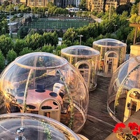 Taşınabilir katlanabilir açık kamp Resort otel prefabrik ev Pop Up kış lüks şişme Lodge kubbe kabarcık çadır