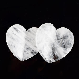 Cuarzo Transparente Natural al por Mayor, Corazón de Cristal Natural, Piedra de Palma Ecológica, Gema Curativa, Decoración del Hogar Feng Shui, Manualidades DIY, Regalo - Product Image 4