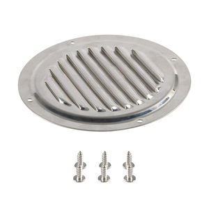 Couverture de ventilation ronde de 127 mm en acier inoxydable à persiennes pour bateau, camping-car, fixation par vis - Product Image 4