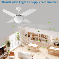 Vente flash, directement de l'usine, ventilateur de plafond miniature de 36 pouces avec pales en ABS, ventilateur de plafond moderne décoratif pour l'intérieur