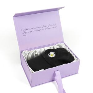 Crown Win Magnetic Luxury Eco-Friendly Recycled Materials Rigid Gift Box Ribbon Bow for Fedora Hats Clothing Apparel Packaging - Product Image 3