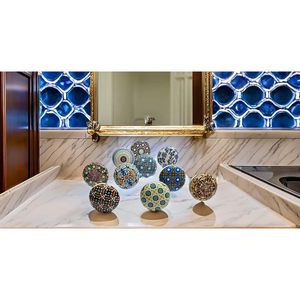 Vintage Multicolor Ceramic Pull <b>Knobs</b> Classic Style <b>for</b> Kitchen Cabinets Cupboards <b>Dressers</b> & Closets Pack of 10 - Product Image 4