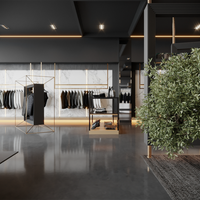 Usine directe magasin de vêtements étagère en bois luxe complet magasin affichage meubles design personnalisé peinture blanche double pont île