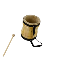 Tambour indien en bois massif, instrument de musique portable pour enfants, jouet, accessoire de percussion manuelle pour l'éducation musicale