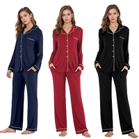 Ensemble de Pyjama Femme Ample en Coton Bambou, Vêtements de Détente, Tenue d'Intérieur, Vêtements de Nuit Personnalisables avec Logo