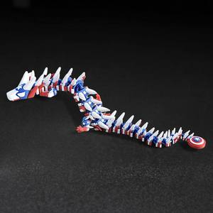 Vashine 3D impreso colorido PLA dragón Flexible cristal juguetes creatividad animales figuras de acción juguetes materiales ecológicos Toi - Product Image 5