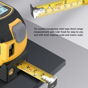 Medidor de Distancia Láser 3 en 1, 40M, <span class=keywords><strong>Cinta</strong></span> Métrica de Acero, Pantalla LCD ABS Resistente <span class=keywords><strong>con</strong></span> Retroiluminación, Medidor de Distancia Métrico para Construcción - Product Image 4