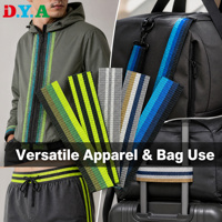 Sangle en nylon rayée colorée, épaisse et résistante à l'usure, personnalisable pour vêtements, sacs et mobilier d'extérieur