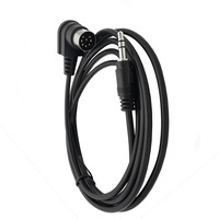 Câble adaptateur audio personnalisé à angle de 90 degrés en cuivre pur, fiche DIN mâle 8 broches, 3,5 mm, câble tressé en PVC, DC3,5 mm DIN 8 broches, fiche mâle 3,5 mm