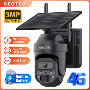 กล้องวงจรปิด SECTEC <span class=keywords><strong>Mini</strong></span> 3MP WiFi กลางแจ้ง พลังงานแสงอาทิตย์ PTZ กล้องวงจรปิดบ้าน 360 องศา PTZ CCTV <span class=keywords><strong>IP</strong></span> กล้องรักษาความปลอดภัยพลังงานแสงอาทิตย์ กล้องวงจรปิดรักษาความปลอดภัย 3K <span class=keywords><strong>Mini</strong></span> Wifi พลังงานแสงอาทิตย์ - Product Image 1