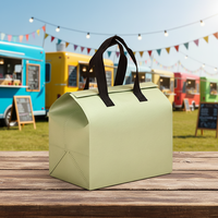 Sac isotherme non tissé recyclable avec doublure en feuille d'aluminium pour livraison de repas, café, gâteaux et plats à emporter