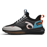 Chaussures de sport tendance pour printemps et automne pour hommes, chaussures de sport épaisses de haute élasticité et confortables pour la course à pied, baskets pour hommes