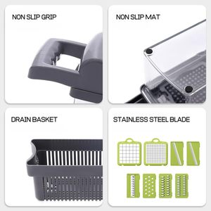 Multi-functional 14 in 1 Mandoline Slicer Veggie Fruit Potato <b>Cutter</b> Grater <b>Vegetable</b> <b>Cutter</b> Kitchen Tools & Gadgets Chopper - Product Image 5