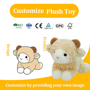 Peluche di Pecora Ricciuta in Stile Nordico con <span class=keywords><strong>Corna</strong></span> Marroni per Decorazione Comodino e Regalo Festivo - Product Image 1