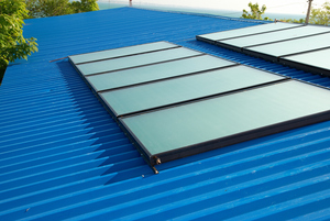 Colector de Agua Caliente <span class=keywords><strong>Solar</strong></span> de Panel Plano Independiente, Recubierto de Cromo Negro, Colector de Titanio, Tubo de Cobre Duradero 66-72 - Product Image 2