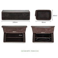 Boîte de rangement pour lunettes de soleil vintage Crazy Horse, étui à lunettes portable en cuir PU pour les voyages
