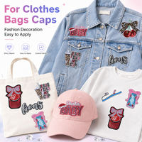 Patch brodé personnalisé à sequins, thermocollant, pour vêtements, sacs et chapeaux