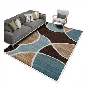 Hotsale Modern Geometric Polyester Machine Made Non-Slip Low Pile Custom Home Living Room <b>Rug</b> - Product Image 4
