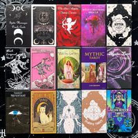 Cartes de divination Tarot Oracle écologiques, jeu d'affirmations positives, estampage à chaud doré, thème rétro, design portable, guide inclus