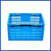 Caisse en plastique pliable à mailles ventilées de grande taille et résistante, pour le stockage des fruits et légumes. Caisse pliable empilable de qualité supérieure