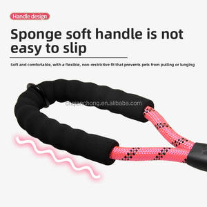 Tali Kekang Anjing Premium 6 Kaki, Tali Kekang Anjing dari Nilon dengan Pegangan Empuk yang Nyaman, Reflektif Biru dengan Gaya Klasik untuk Kucing - Product Image 5