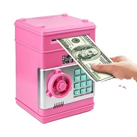 Enfants apprenant à rouler automatiquement l'argent mot de passe coffre-fort mini créatif peint ATM tirelire électronique pour enfants jouet