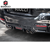Diffuseur arrière en fibre de carbone sèche TAKD, kit carrosserie, diffuseur de pare-chocs arrière brillant en carbone pour BMW F80 M3 F82 M4 2014-2020